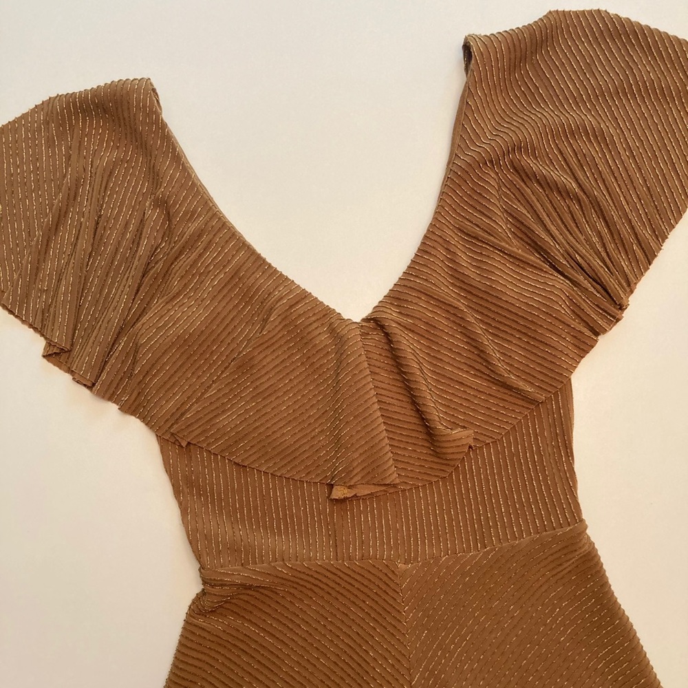 SOLD June & Hudson Golden A-Line Midi Dress